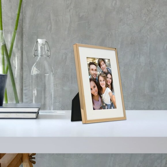 LAWRENCE FRAMES 4x6 Gold Matted Picture Frame - Picture 3 of 4